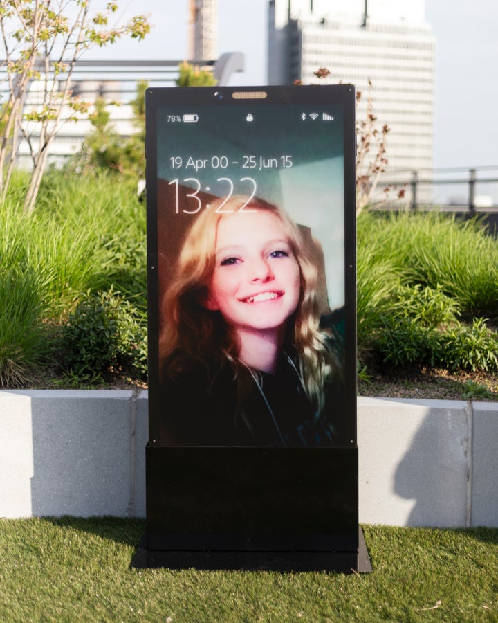 "The Lost Screen Memorial" features 50 smartphone lock screens, each one displaying the image of a child whose life ended too soon as a result of social media.
