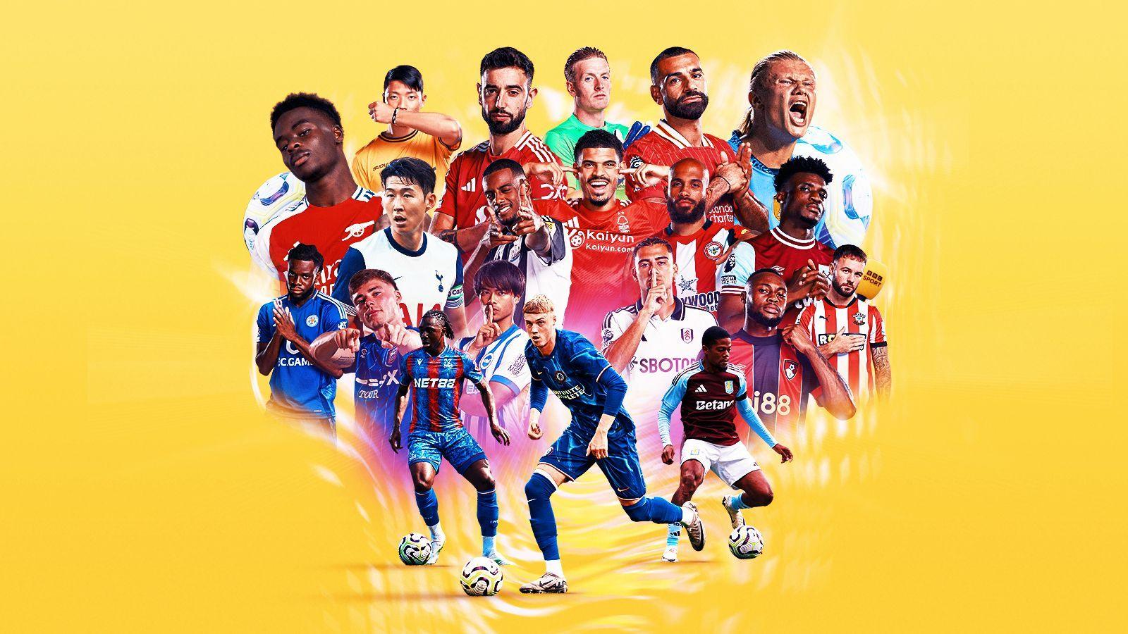 A graphic of Premier League players from teams in the division in 2024-25