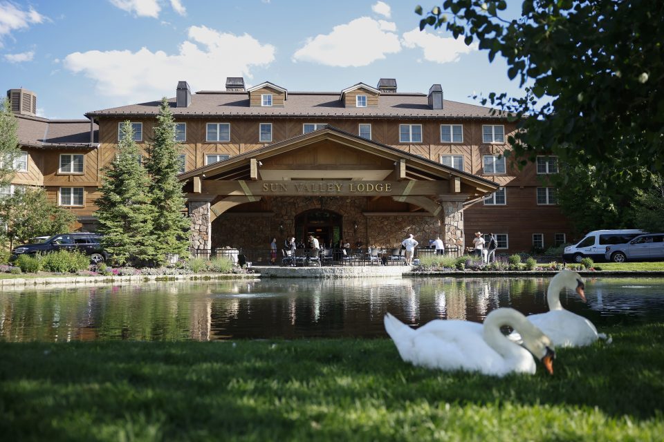 The Sun Valley Lodge is seen as it holds the Allen & Company Sun Valley Conference on July 8, 2025 in Sun Valley, Idaho.