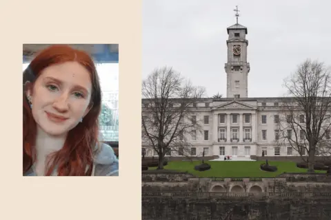 BBC/ Guida Simoes via Getty Images Two images, one showing Leacsaidh and another a Nottingham University building