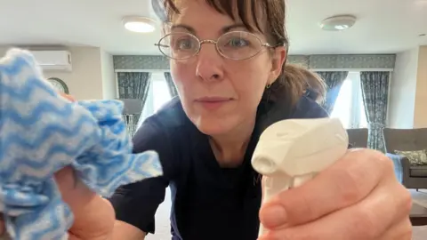 BBC Catriona worked for seven weeks as a cleaner at the care home
