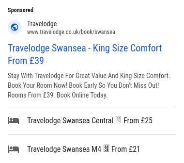 Undated screen grab issued by Advertising Standards Authority (ASA) of a Travelodge advert which has been banned for misleading 