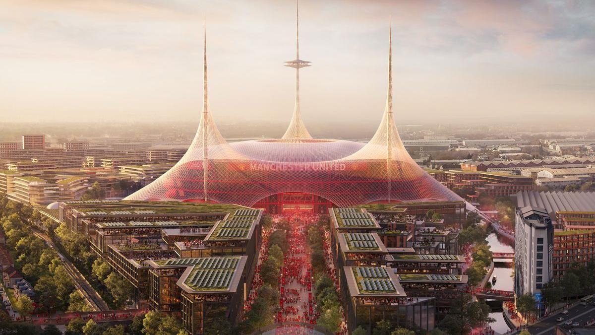 A concept image of Manchester United's proposed new stadium