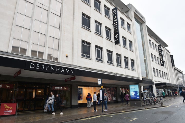 The Bristol branch of Debenhams after the chain was placed into administration.