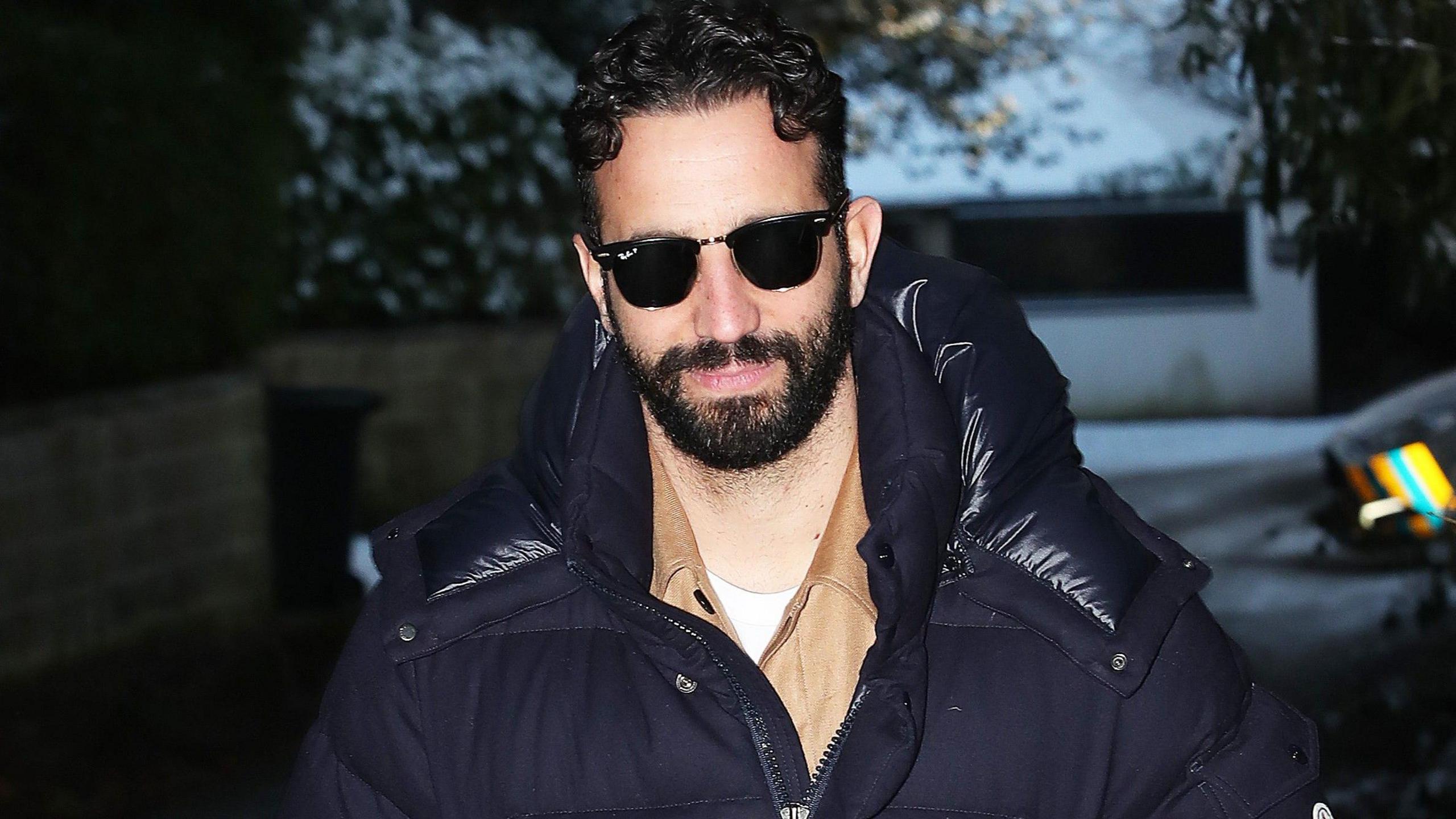 Ruben Amorim outside his house