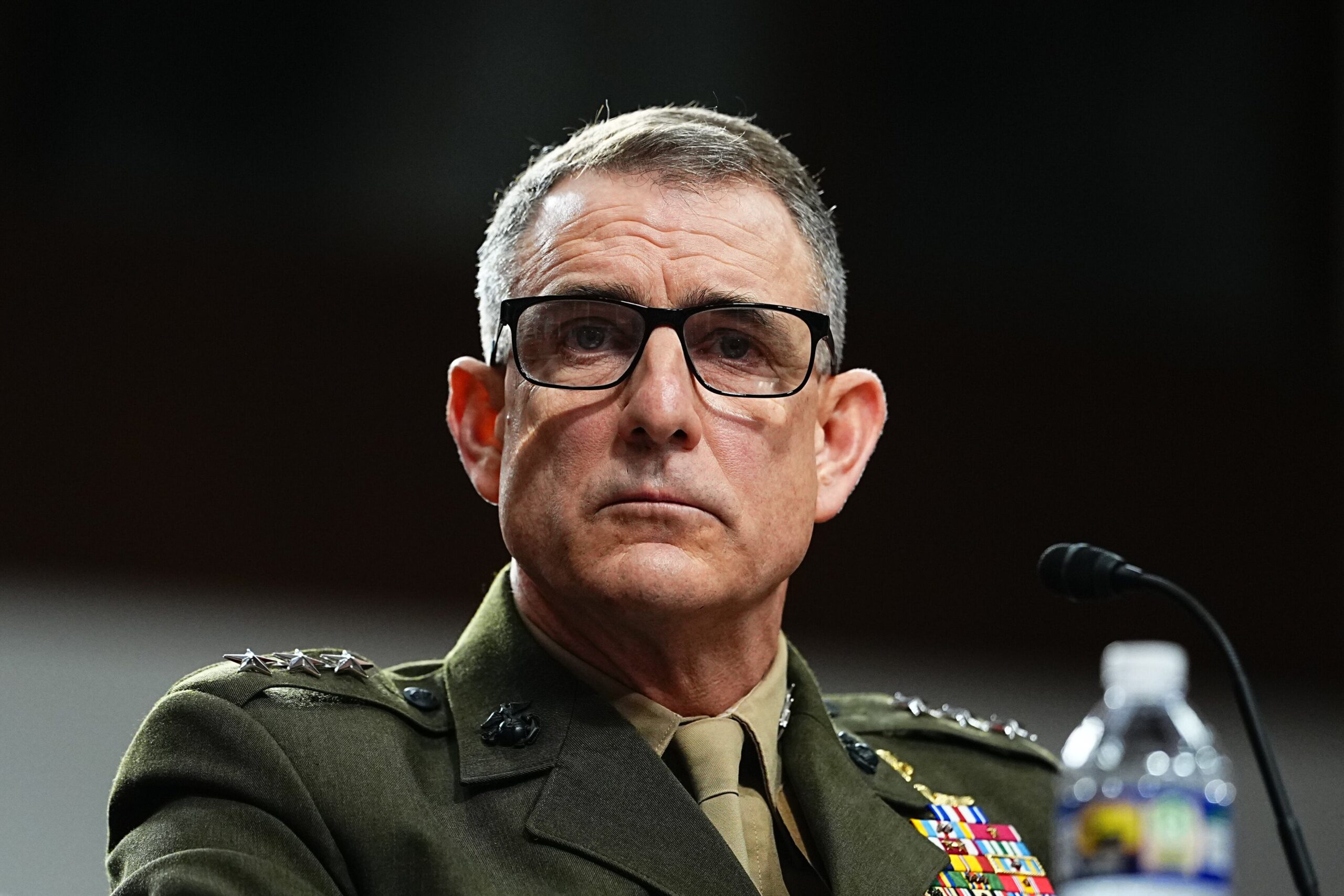 FILE - U.S. Marine Corps Lieutenant General Francis Donovan pictured during his confirmation hearing in Washington, DC, on Thursday, Jan. 15, 2026.(Aaron Schwartz/Bloomberg via Getty Images)