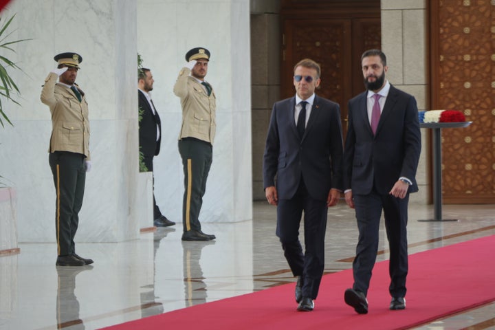 Two bombs exploded near a hotel in Damascus where French President Emmanuel Macron had spent the night, but his office said he did not hear the explosions and he met Syrian President Ahmed al-Sharaa soon afterwards.