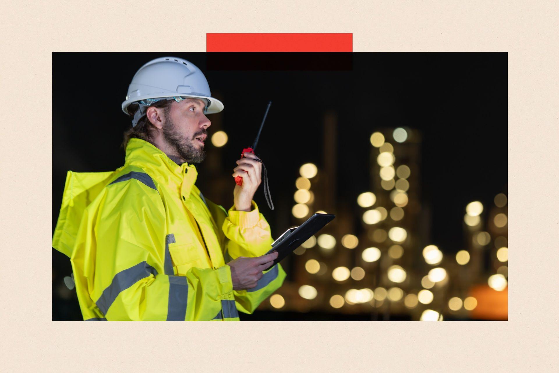 Engineer on a night shift working