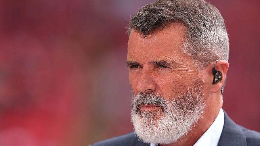 Roy Keane working as a pundit 