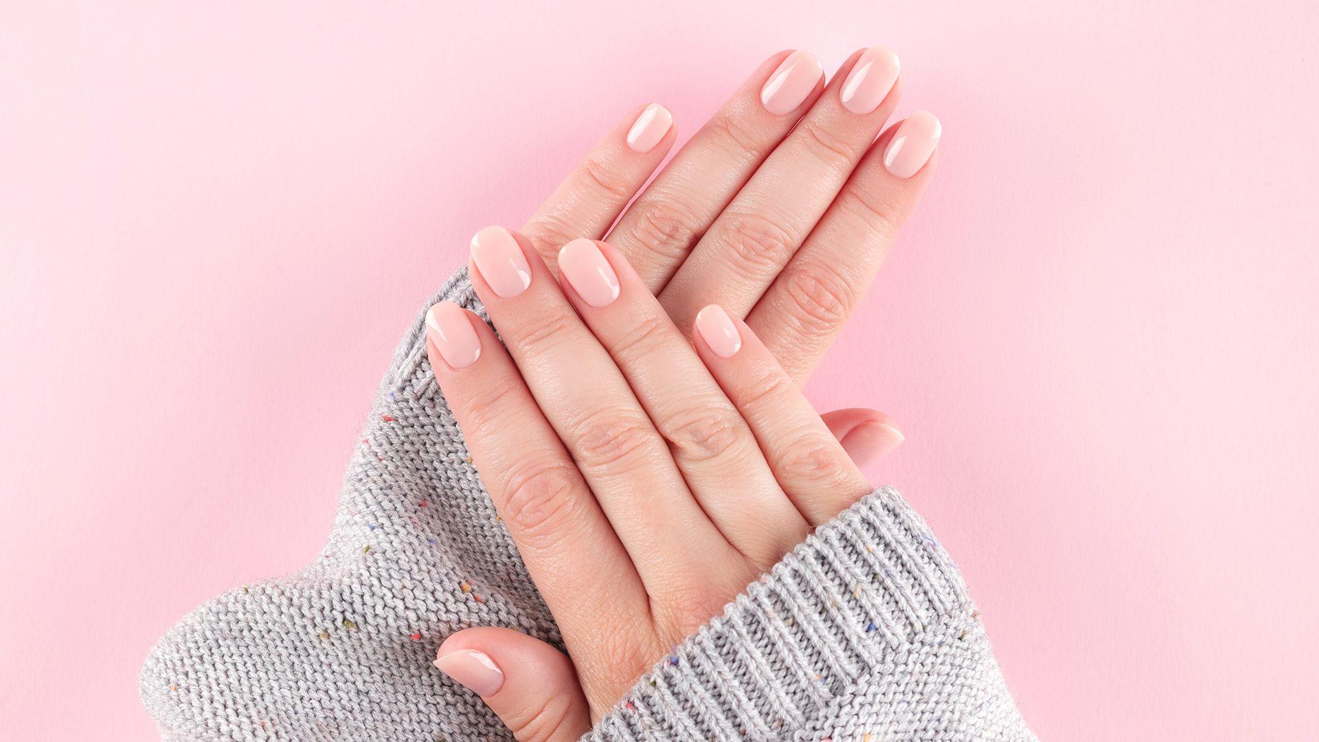 Manicure withut coloured nail varnish