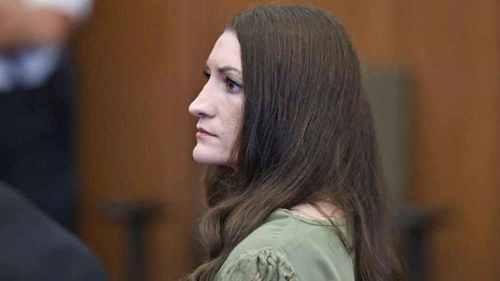 Defendant Lindsay Clancy in the courtroom during the trial