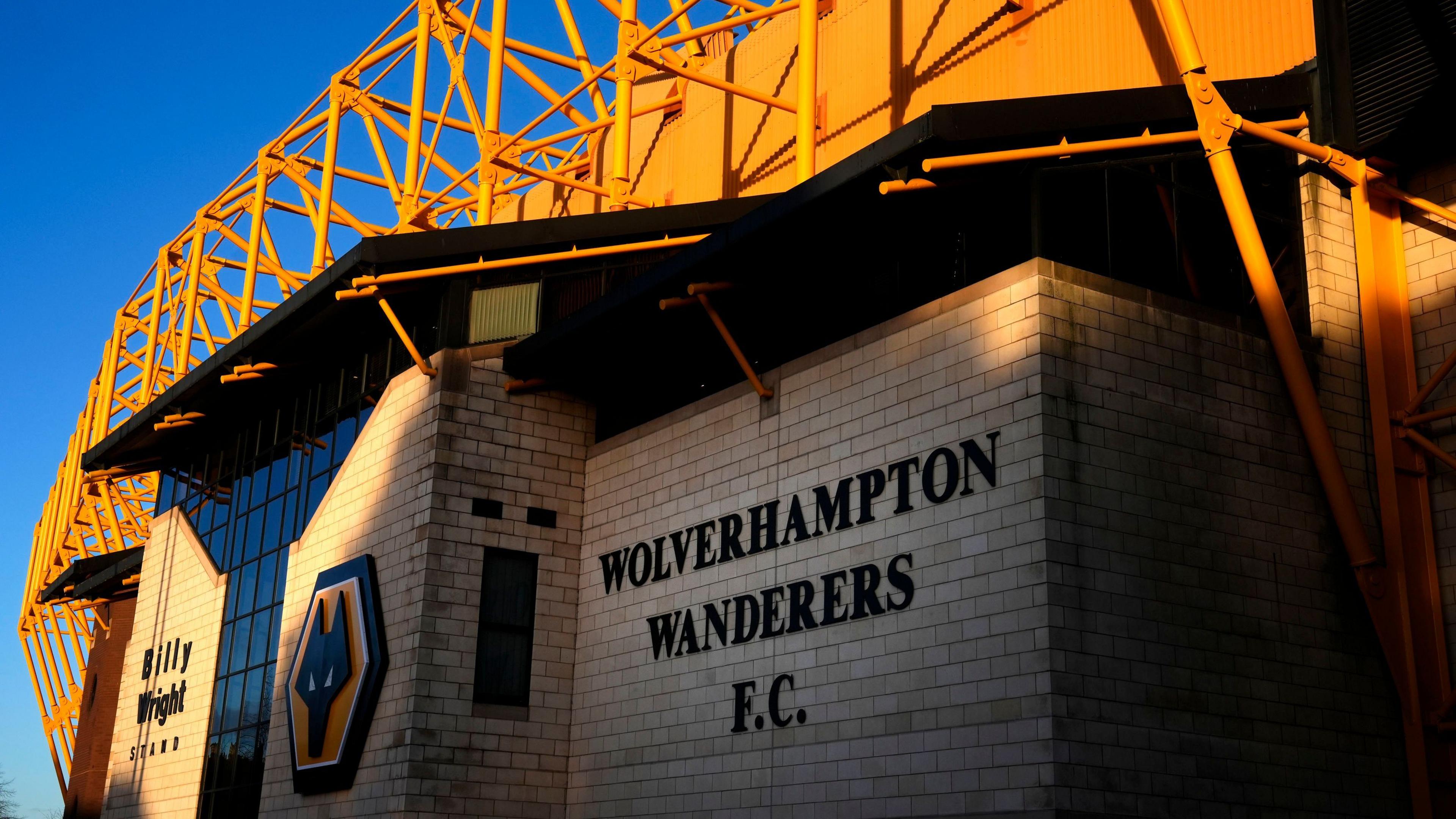 A general view from outside the stadium ahead of the Premier League match at Molineux Stadium, Wolverhampton.