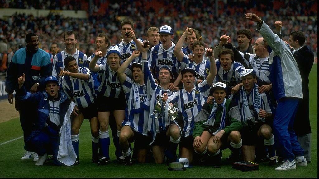 Sheffield Wednesday celebrate winning the League Cup in 1991